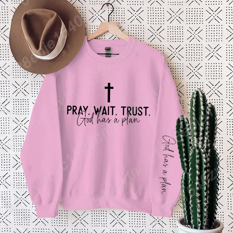 Uplifting Christian Quote Crewneck Sweatshirt, Long Sleeve, Women's Fashion Oversized Sweatshirts, Inspirational Print Pullovers Havre de foi