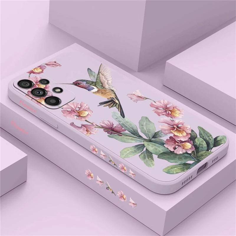 Etui Floral en Silicone pour Samsung Galaxy BloomSpace Case Store