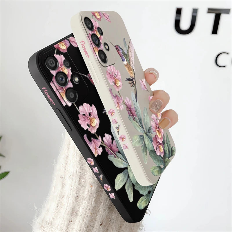 Etui Floral en Silicone pour Samsung Galaxy BloomSpace Case Store