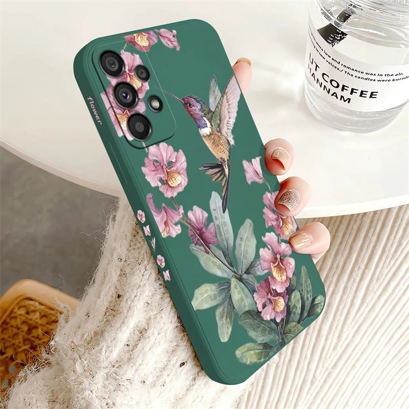 Etui Floral en Silicone pour Samsung Galaxy BloomSpace Case Store