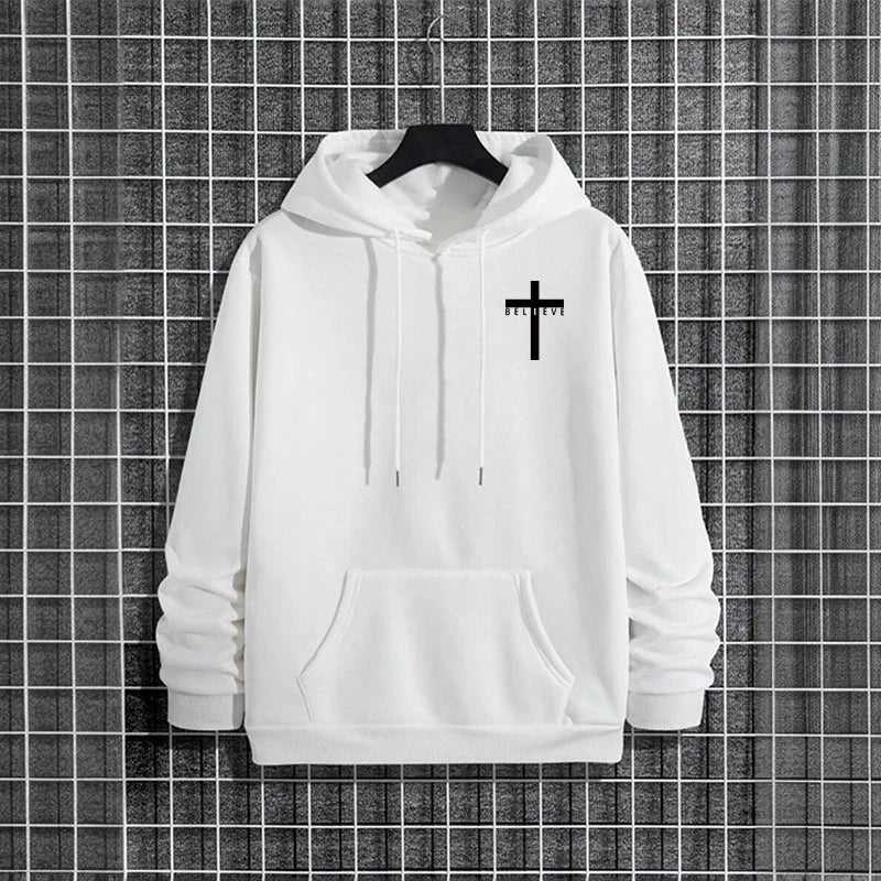 Jesus Christ Style Hoodies 2025 Fall Winter New Arrival Hooded Long Sleeve Sweatshirts Man Off Faith Lion Print Hoody Outerwear Havre de foi